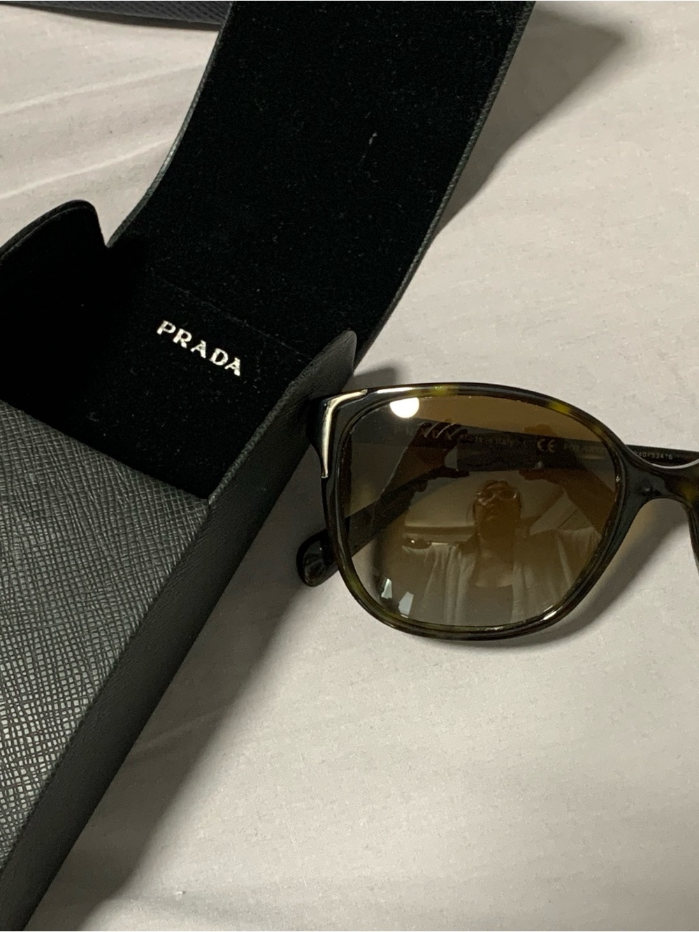 Prada Women's Tortoiseshell Frame Sunglasses with Brown Lenses